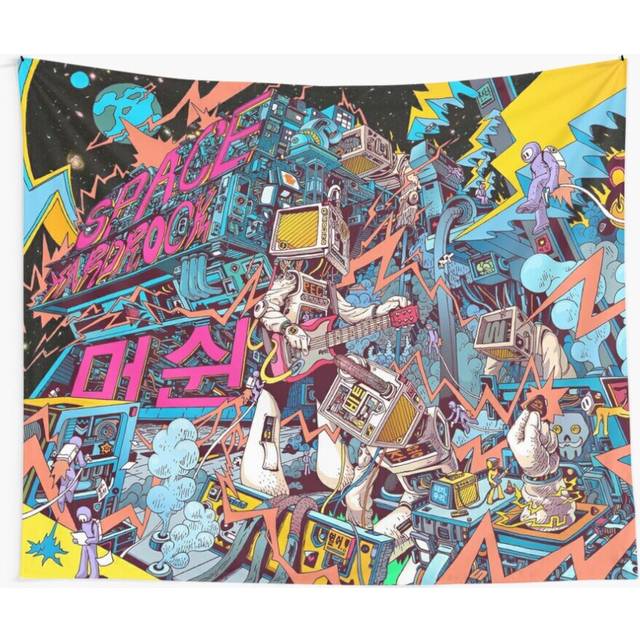 Tapestry 60x50inch space hard rock Wall Hanging Art DÃ©cor Living Room