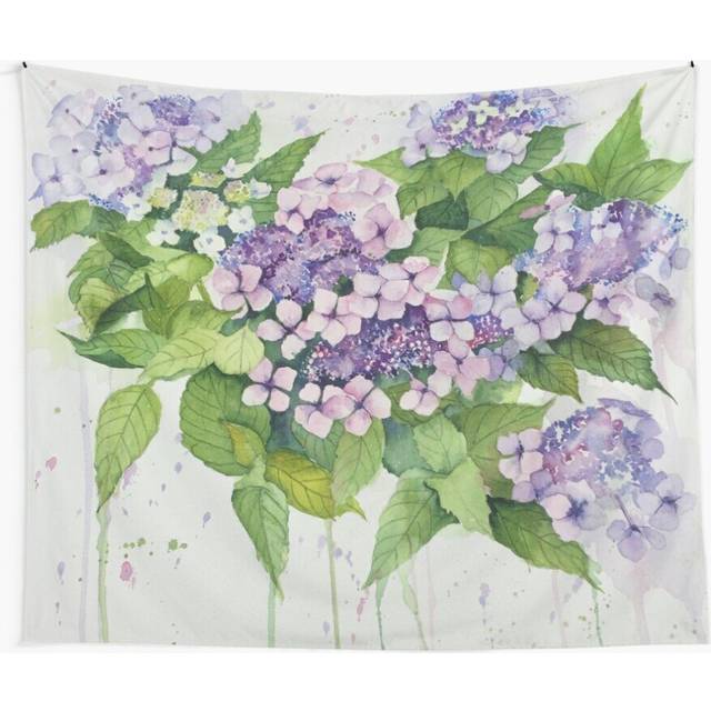 Tapestry 60x50inch Lavender Lace Floral Wall Hanging Art DÃ©cor Living Room