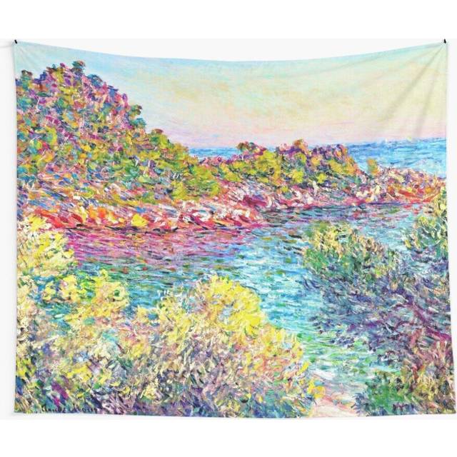 Tapestry 60x50inch Landscape near Montecarlo - Claude Monet Wall Hanging Art DÃ©cor Living Room