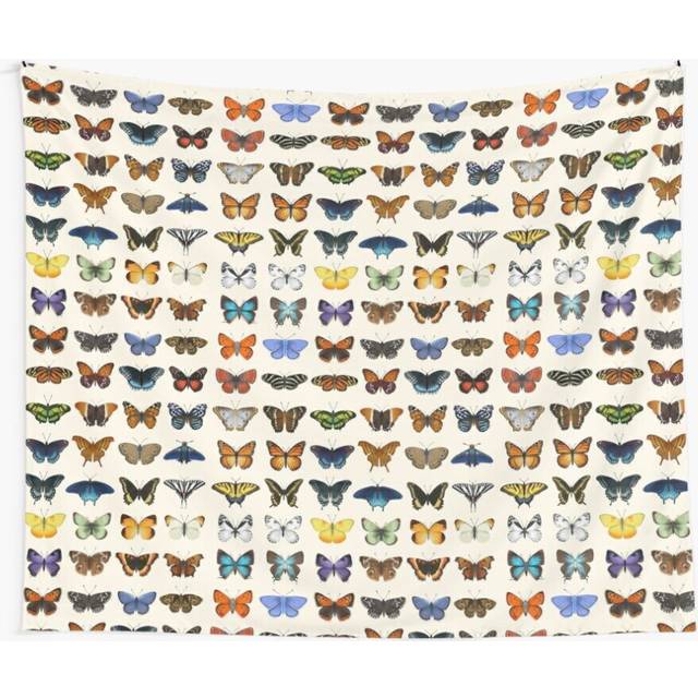 Tapestry 60x50inch Butterflies of North America Wall Hanging Art DÃ©cor Living Room