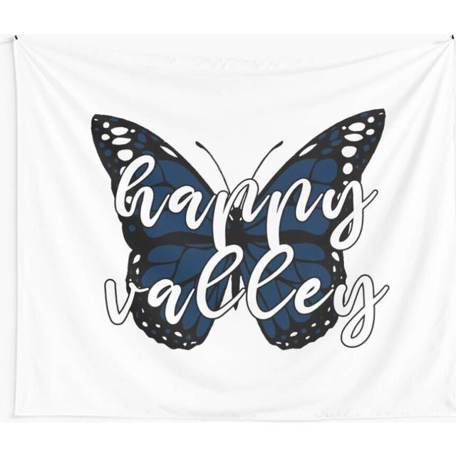 Tapestry 60x50inch Happy Valley Butterfly Wall Hanging Art DÃ©cor Living Room