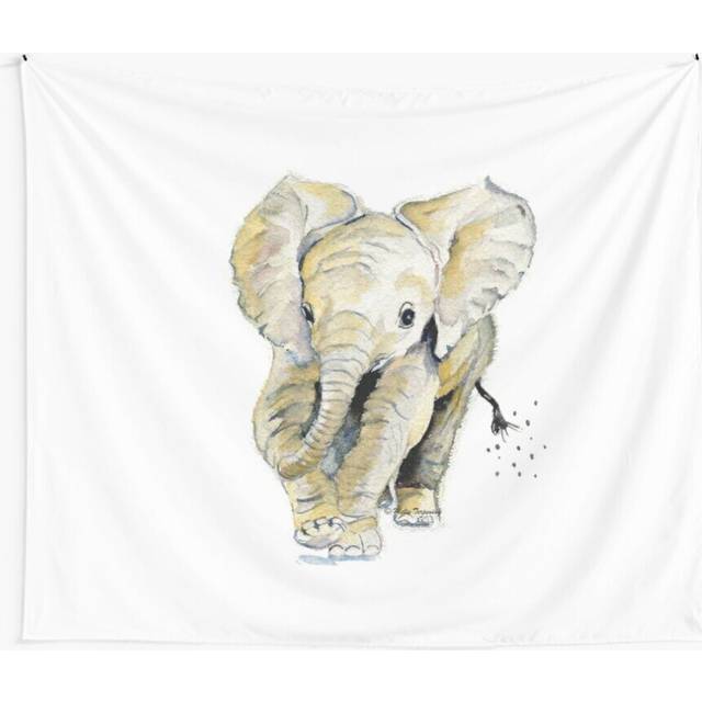 Tapestry 60x50inch Baby Elephant Wall Hanging Art DÃ©cor Living Room
