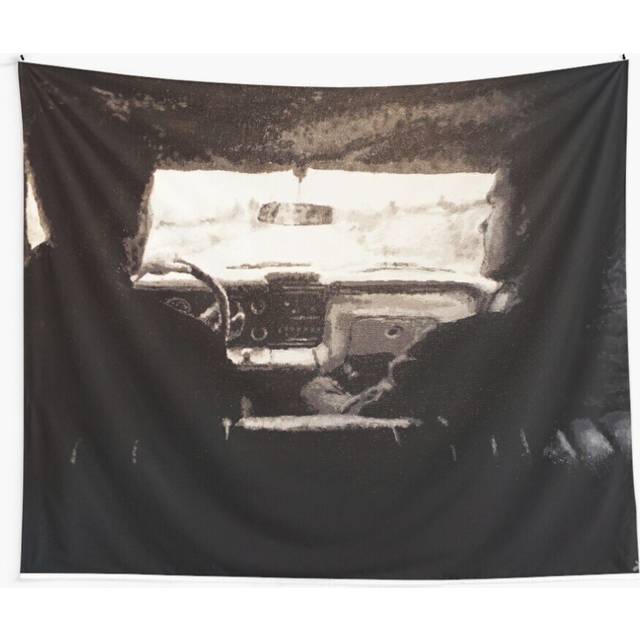 Tapestry 60x50inch Supernatural: Black White Backseat Wall Hanging Art DÃ©cor Living Room