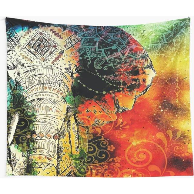 Tapestry 60x50inch Mandala Indian Elephant / Zen Yoga Elephant Mandala Wall Hanging Art DÃ©cor Living Room