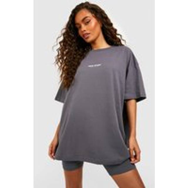 Womens DSGN Studio Sports Slogan Oversized T-shirt - Grey - XL