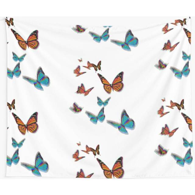 Tapestry 60x50inch Trippy Butterflies Wall Hanging Art DÃ©cor Living Room