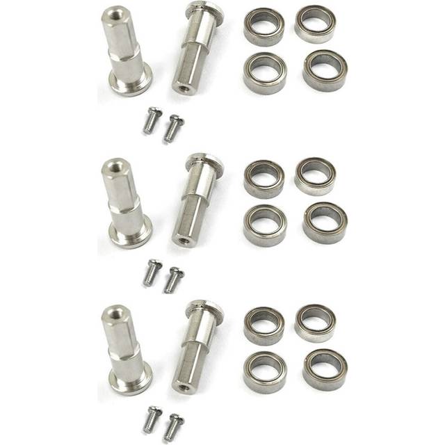 6X Metal Combiner Wheel Hub Hex Adapter with Bearing Upgrade Accessories for D12 1/10 Rc Truck Car Parts 5mm