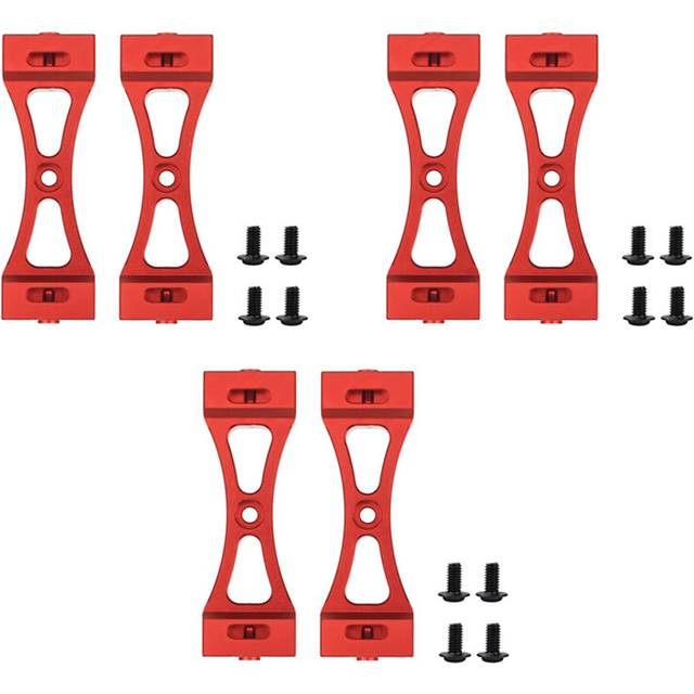 6Pcs Metal Bracket for B1 B14 B16 B24 C14 C24 B36 Mn D90 D91 RC Car Upgrade Metal DIY Parts Kit,Red