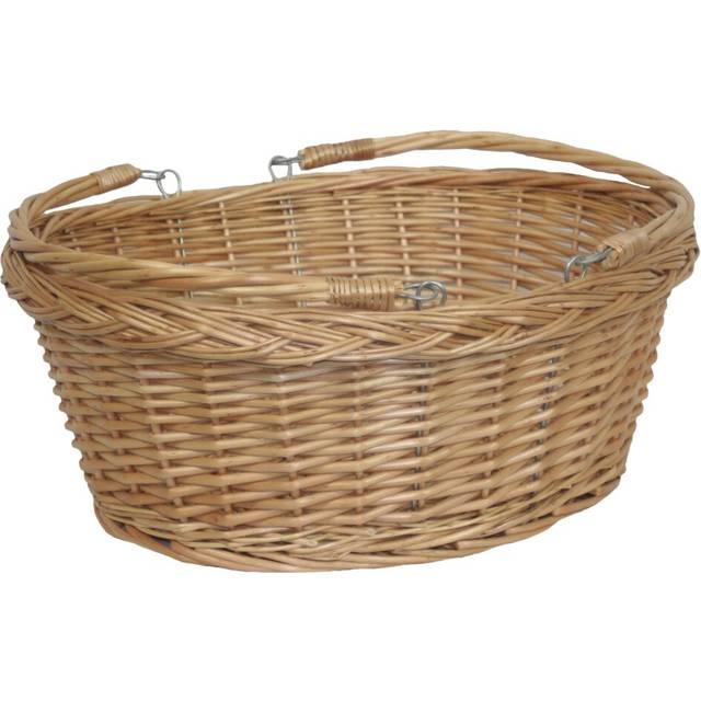 Wicker Swing Handled Shopping Basket - Brown