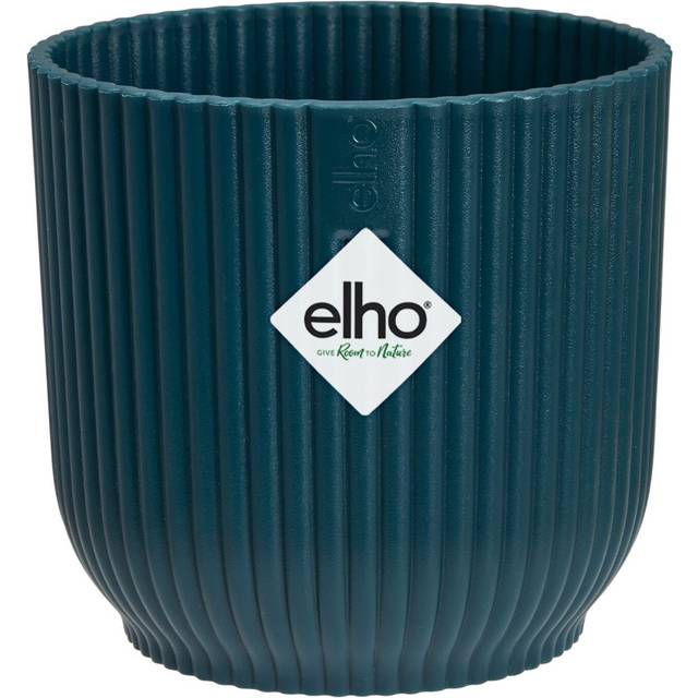 Elho Vibes Fold 7cm Mini Round Plastic Indoor Plant Pot - Deep Blue