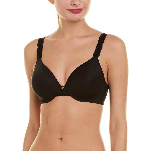 Natori Women's Body Double Lace Trim Full-Fit Bra (Black  34D)