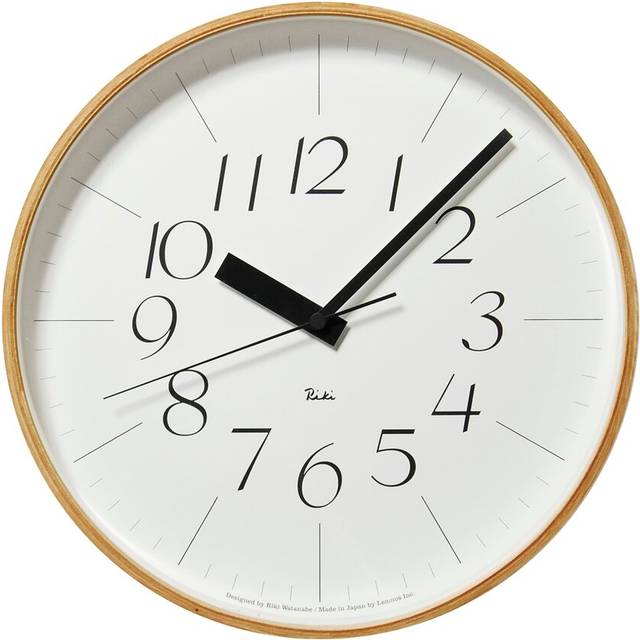 Arielle 30.5cm Designer Wall Clock - Natural Brown;Natural Brown