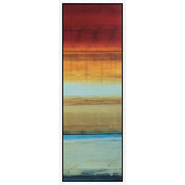 Colour Line 1 by Randy Hibberd - Floater Frame Panoramic Graphic Art Print on Canvas - Framed (152.4cm H x 50.8cm W x 3.81cm D)