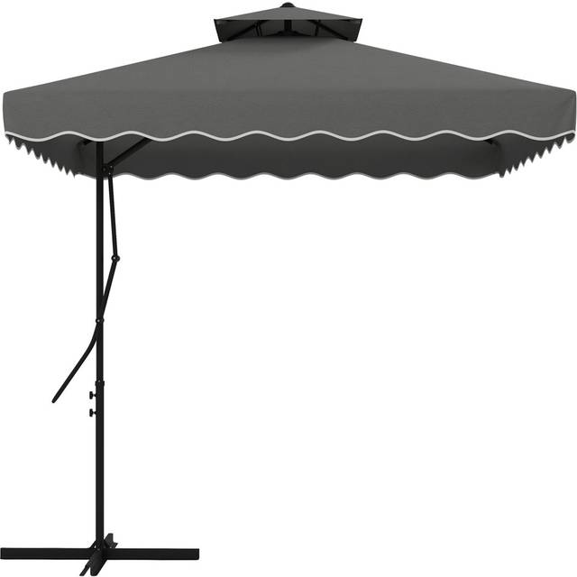 Dakota Fields Patio Offset Umbrella Grey 243cm W X 243cm D