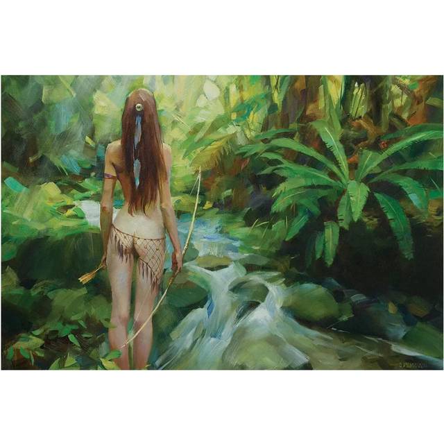 Amazon by Vasyl Khodakivskyi - Wrapped Canvas Painting (66.04cm H x 101.6cm W x 1.91cm D)