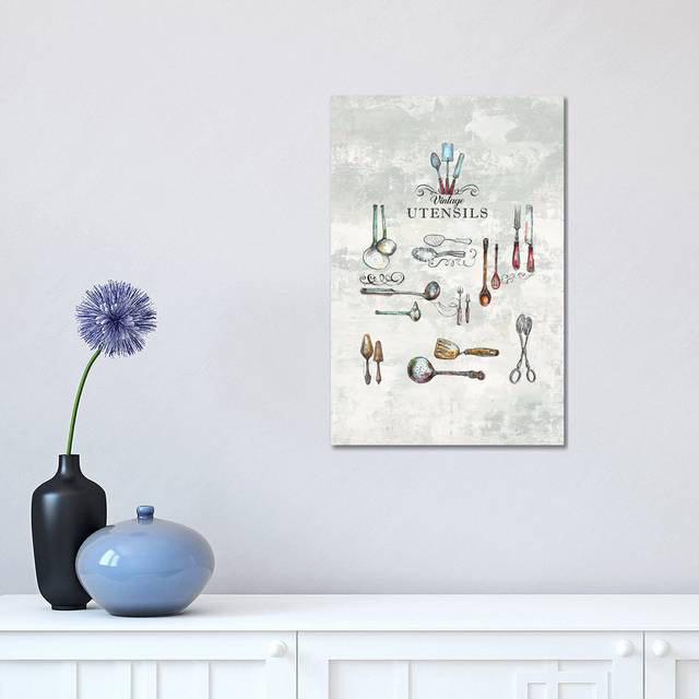 Vintage Utensils - Kitchen Wall Art (30.48 cm H x 45.72 cm W)