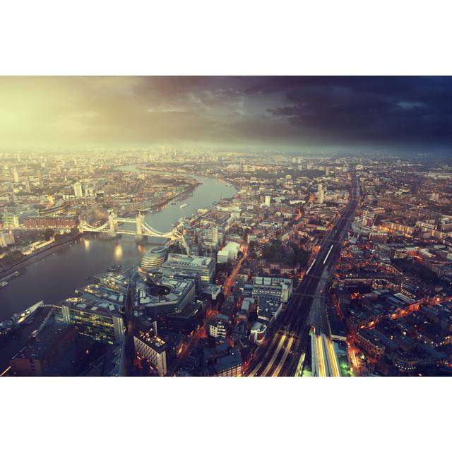 London Aerial View (81cm H x 122cm W 3.8cm D)