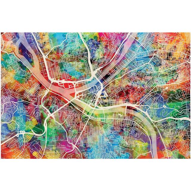 Kitchen Floursack Pattern VIB by Danhui Nai - Wrapped Canvas Art Prints (101.6 cm H x 66.04 cm W x 1.91 cm D)