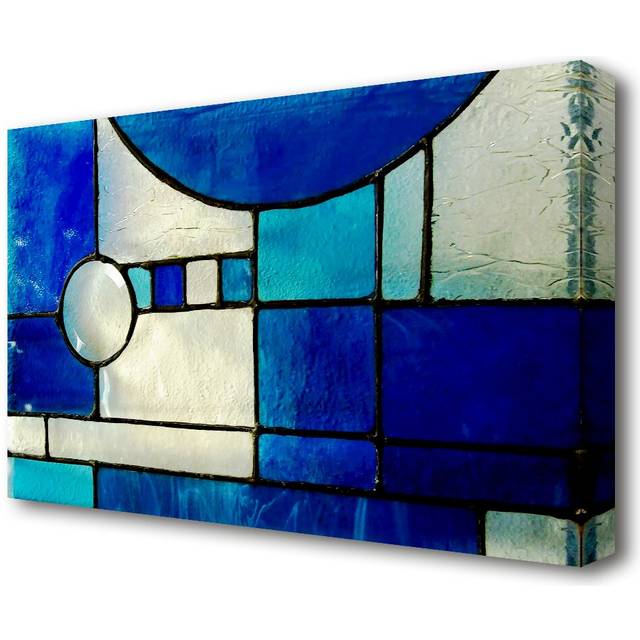 Blue Template - Wrapped Canvas Painting Print (66 cm H x 101.6 cm W)