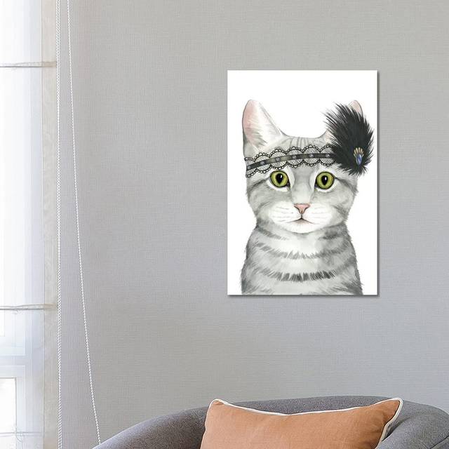Downton Cat III by Grace Popp - Wrapped Canvas Graphic Art (66.04 cm H x 45.72 cm W x 1.91 cm D)