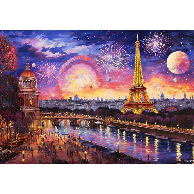 Landscape In Pointillism