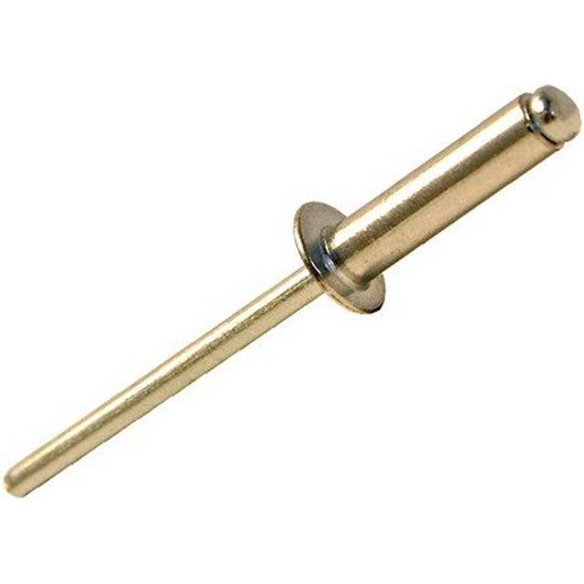 Unbranded Dome Head Rivet 3.2 x 10.0mm (100 Pack) in Aluminium Steel