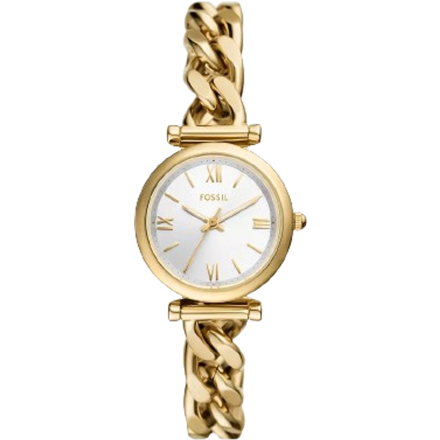 Fossil Carlie 3-Hand Gold-Tone Stainless Steel Watch, One Colour, Women