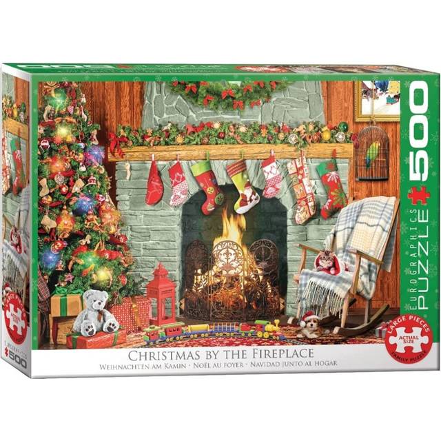 EG65005502 - Eurographics Puzzle 500 Pc - Christmas by the Fireplace