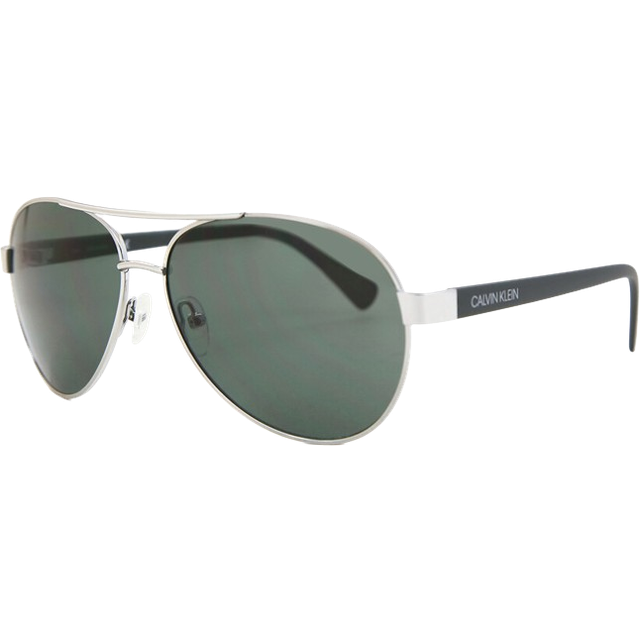 Calvin Klein Green Pilot Mens Sunglasses CK19316S 045 60 - Silver Tone (Dimension: 6.0000x4.0000x3.0000 inches)