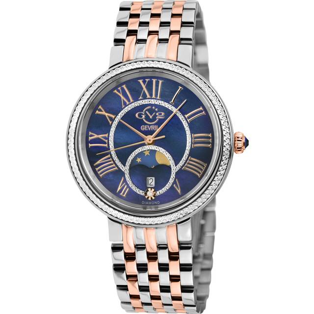 Womens Genoa SS RG Case, Blue MOP Dial, SS IPRG Two tone bracelet. - One Size