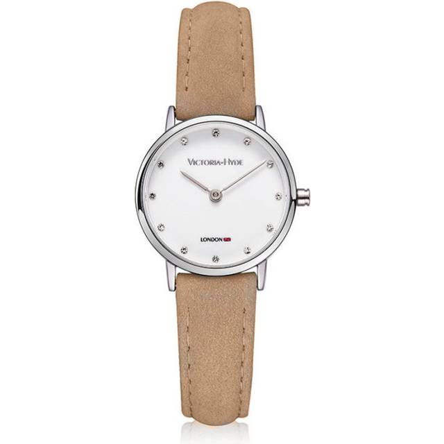 Victoria Hyde London Womens Watch Pretty Ladies in Light Taupe - Brown Leather - One Size