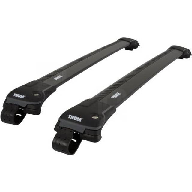 Thule Roof Bars for Volkswagen Caddy Maxi Van Mk.3 2008 - 2015 (Fixed Point Roof) | SquareBar Evo Black Steel Car Roof Rack