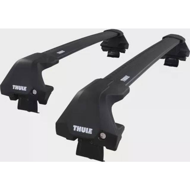 Thule Roof Bars for Renault Megane Hatchback Mk.4 2016 - 2021 (No Roof Rails) | WingBar Edge Black Aluminium Car Roof Rack