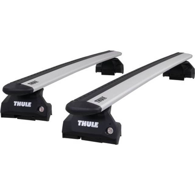 Thule Roof Bars for Audi e-tron SUV 2020 - 2022 (Closed Roof Rails) | WingBar Evo Silver Aluminium Car Roof Rack