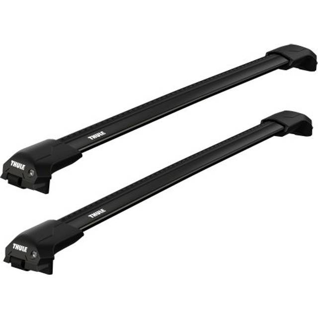 Thule Roof Bars for Suzuki Ignis 2016 - 2024 (Open Roof Rails) | WingBar Edge Black Aluminium Car Roof Rack
