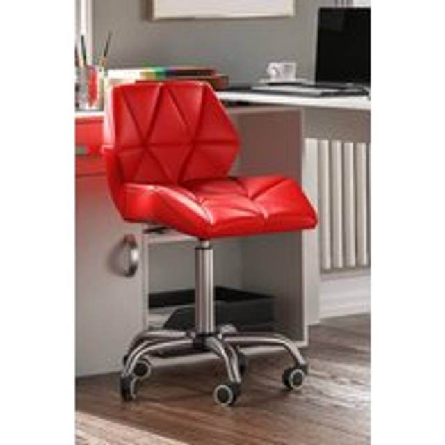 Vida Designs Geo Adjustable Chair UKFR Fabric Armrest Ergonomic - Red - One Size
