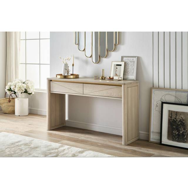 Washed Oak Console Tables - Console Table - Gatsby Range - Oak Furnitureland