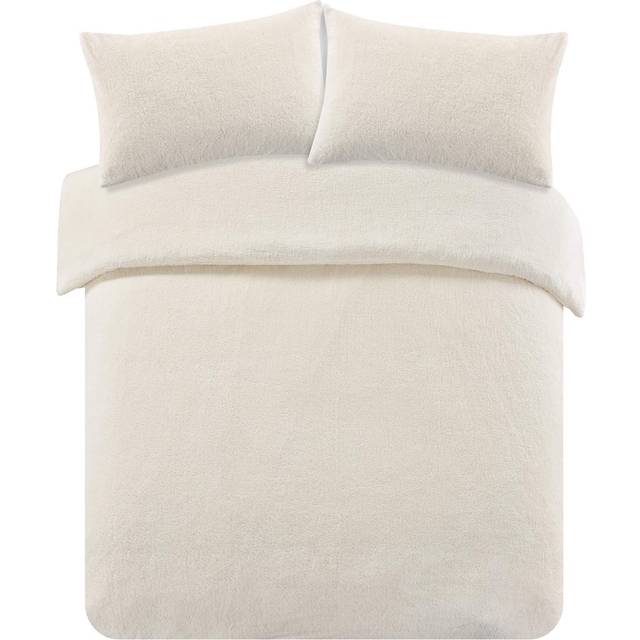 Teddy Fleece Duvet Cover Set - Yellow / Superking