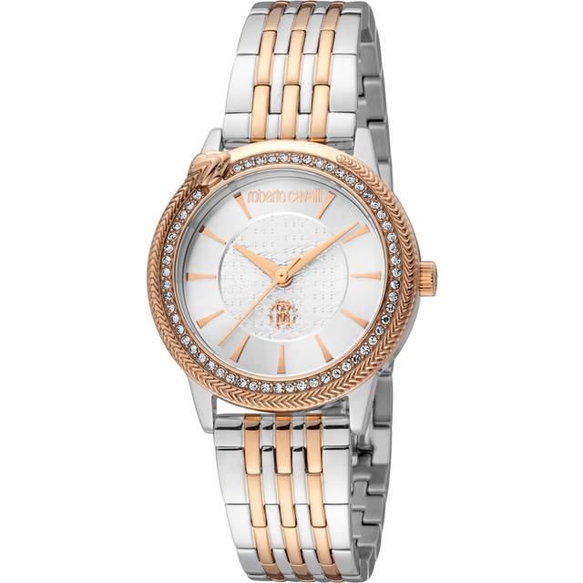 Roberto Cavalli RC5L037M0105 Womens Quartz Silver Stainless Steel 5 ATM 32 mm Watch - Silver & Gold - One Size