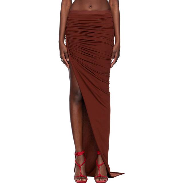 Rick Owens Burgundy Edfu Maxi Skirt - 73 Henna - IT 42