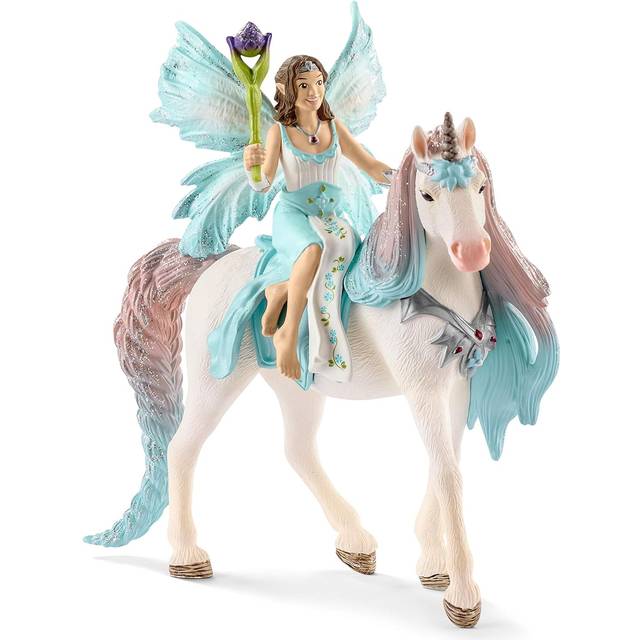 schleich BAYALA 70569 Älva Eyela med prinsessor enhörning – lekset – gnistrande flygande prinsessa och trollstav – figurer leksaker från 5–12 år