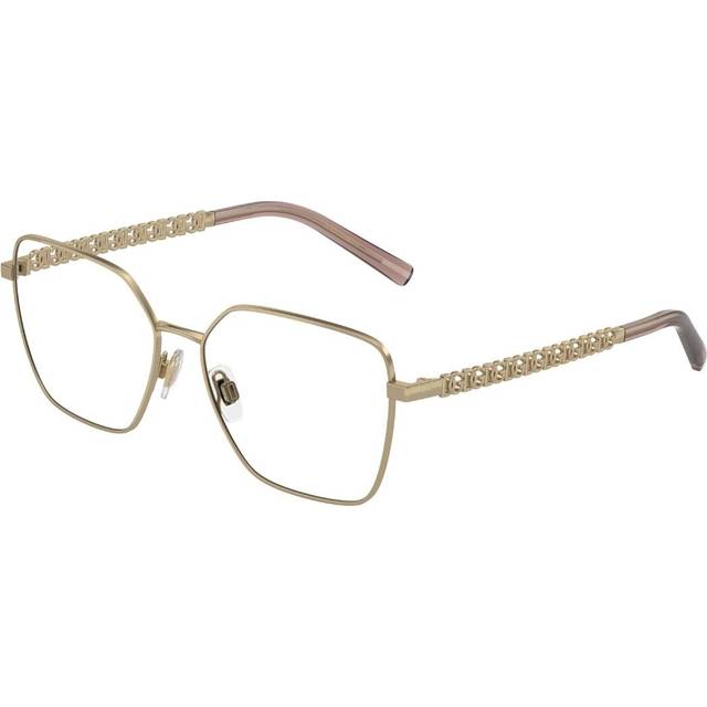 Dolce & Gabbana Woman DG1351  1365 Optical frames Steel Gold Transparent Squared Normal