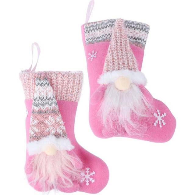 2Pcs Christmas Stocking Gift Bag, Faceless Doll Pendant Decoration Supplies for Christmas, Big