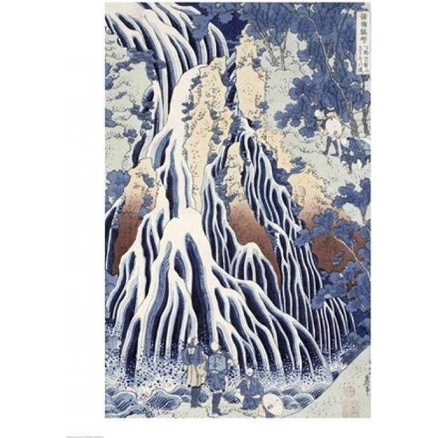 Kirifuri Fall on Kurokami Mount Poster Print by Katsushika Hokusai - 24 x 36 in. - Large