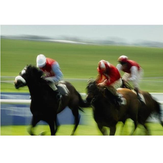 Horse Racing Ireland - Jockeys Racing Their Horses Poster Print by The Irish Image Collection, 36 x 24 - Large