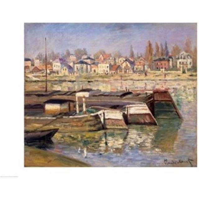 Seine at Asnieres 1873 Poster Print by Claude Monet - 36 x 24 in. - Large