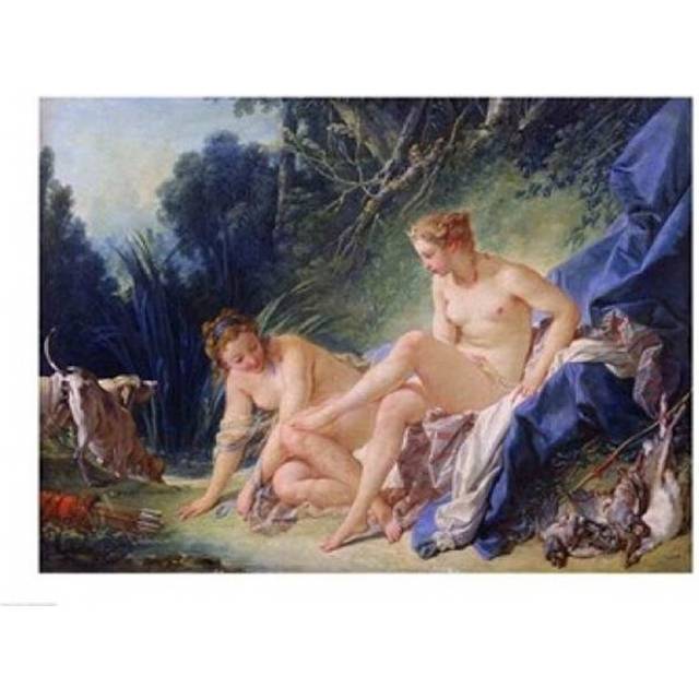 Diana Getting Out of Her Bath 1742 Poster Print by Francois Boucher - 36 x 24 in. - Large