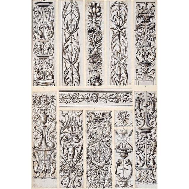 Renaissance No 2 Plate Lxxv From the Grammar of Ornament by Owen Jones Published by Day & Son London 1865 Poster Print, 24 x 36