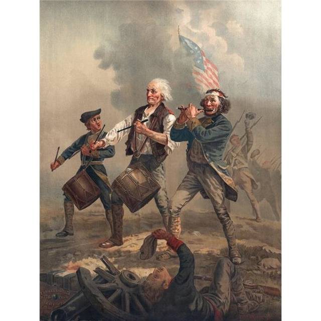 Yankee Doodle or the Spirit of 76 Chromolithograph Published by J. F. Ryder After Archibald M. Willard Poster Print, 12 x 17
