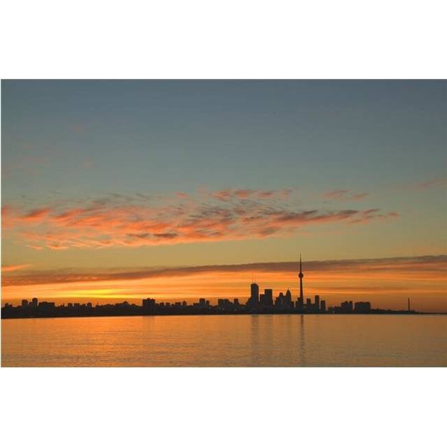 Skyline of Toronto Against A Beautiful Sunset Poster Print by Alan Marsh, 34 x 22 - Large